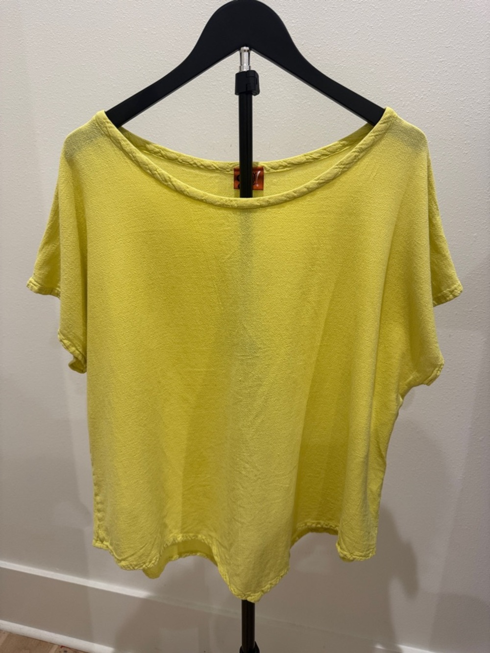 Oh My Gauze! Bright Yellow Relaxed Short Sleeve Top